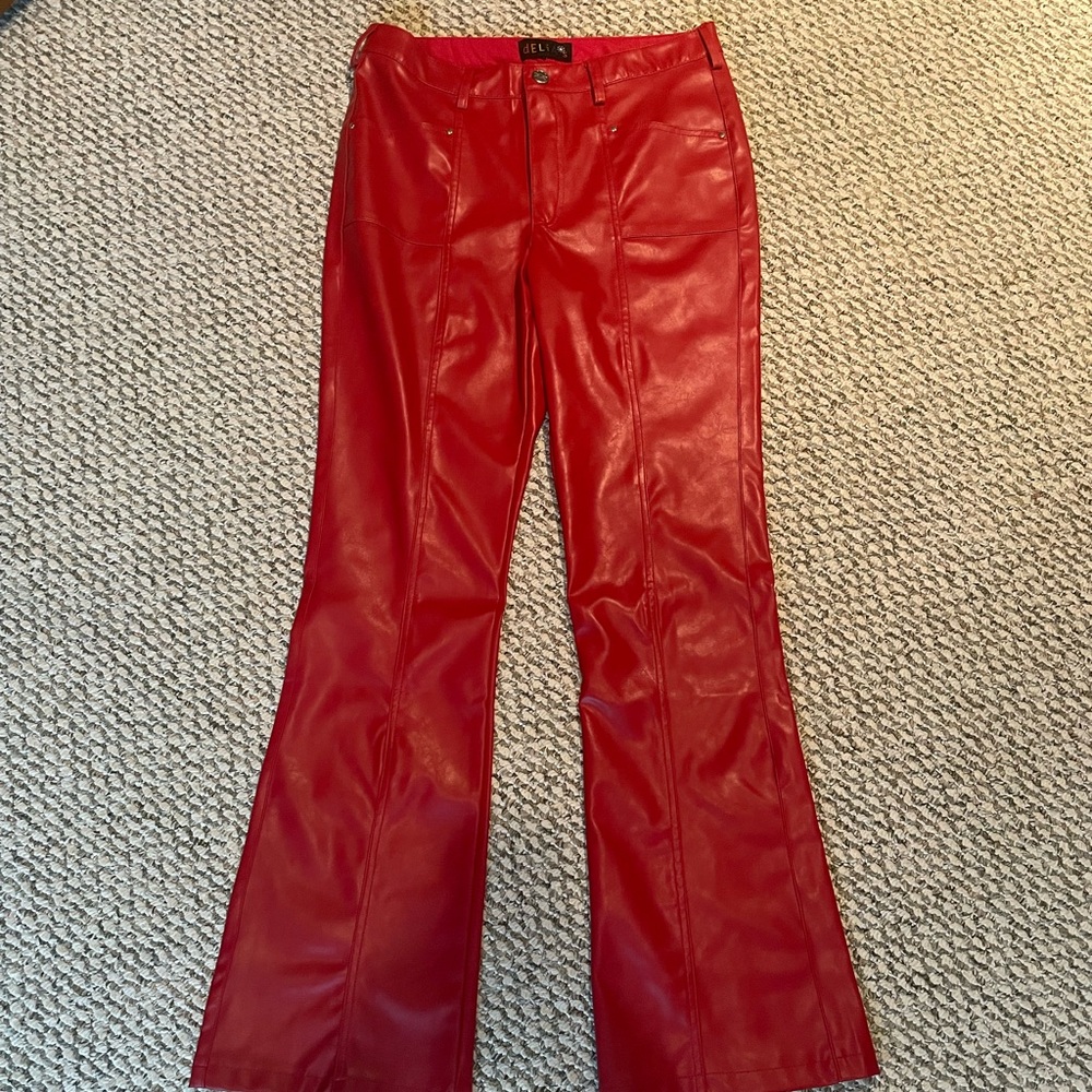 dELiA*s Vegan Leather Flare Pants
